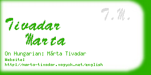 tivadar marta business card