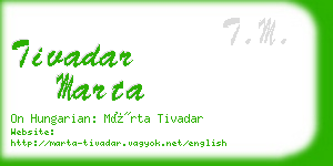 tivadar marta business card